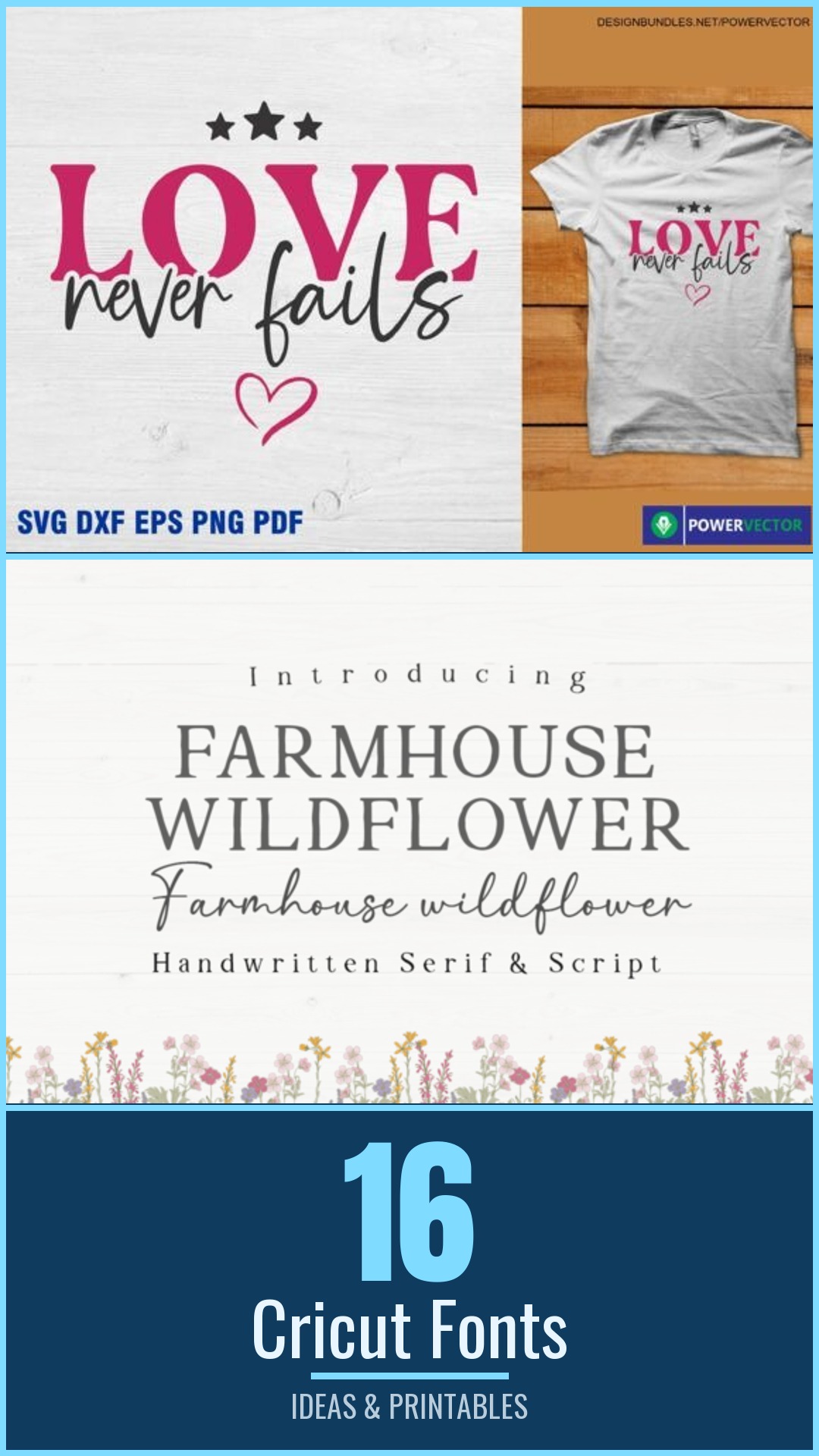 16 Cricut Fonts collection